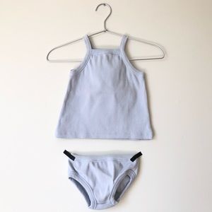 MILLK KIDS 4Y COTTON RIB WEEKENDER SET DUSTY BLUE